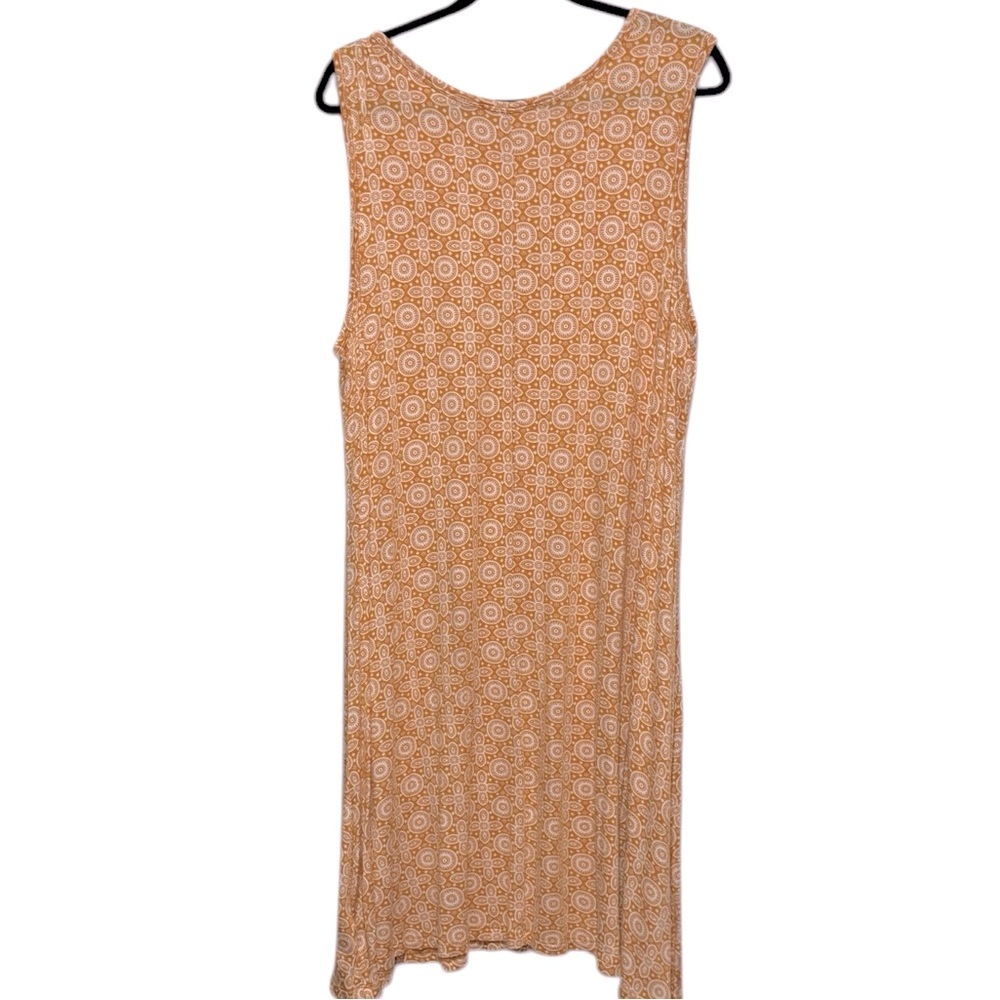 Philosophy Jersey Knit Mandala Geometric Yellow Sleeveless Swing Dress Womens 2X - Picture 5 of 10